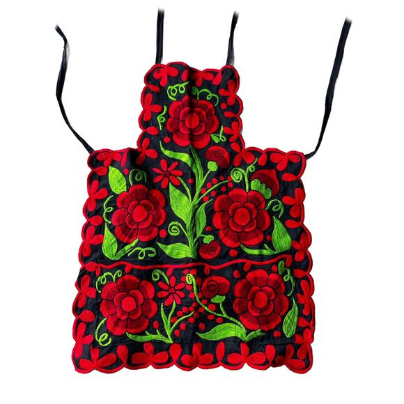 Mexican womas embroidered apron mothers day gift - Picture 4 of 5